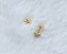 Brinco Infantil Flor com Zircônia Tarraxa Baby Folheado à Ouro 18K - Imagem 4